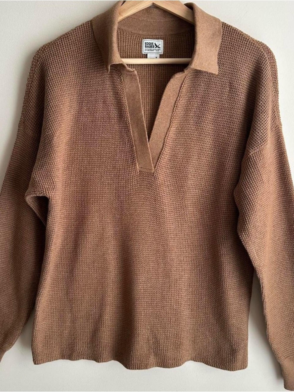 Eddie Bauer Lightweight Women’s Johnny Collar Polo Shirt Size Medium